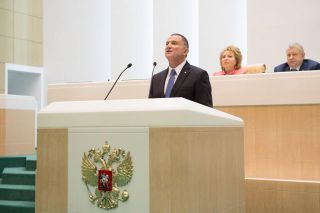 Выступление председателя Кнессета депутата Юлия Эдельштейна перед СФ России