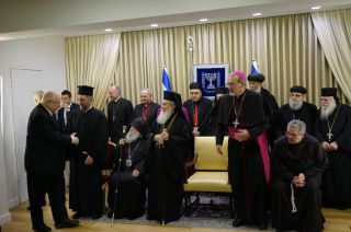 Предновогодняя встреча президента Израиля с главами церквей, фото Израиль в лицах