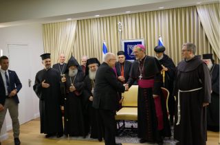 Предновогодняя встреча президента Израиля с главами церквей, фото Израиль в лицах