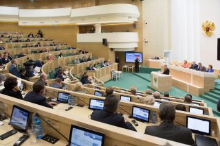 Выступление председателя Кнессета депутата Юлия Эдельштейна перед СФ России
