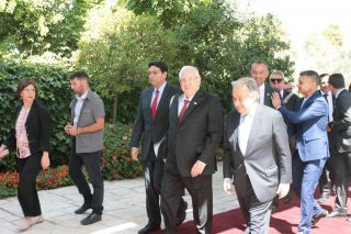 Встреча Президента Руби Ривлина с Генсеком ООН Антониу Гутерришем, фото Израиль в лицах