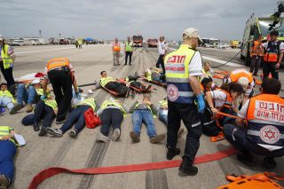 Учения в аэропорту Бен-Гурион, фото Израиль в лицах