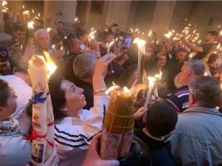 Схождение Благодатного Огня, фото Израиль в лицах