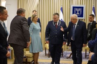 Посол Беларуси Евгений Воробьев вручил верительные грамоты президенту Израиля Реувену Ривлину, фото Израиль в лицах
