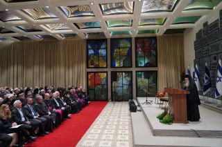 Предновогодняя встреча президента Израиля с главами церквей, фото Израиль в лицах